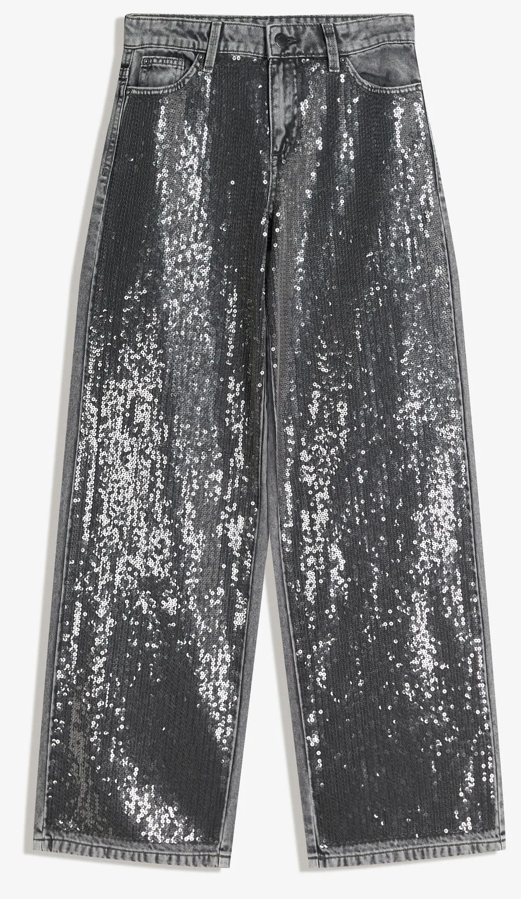 Női divat 50 felett: flitteres farmer.