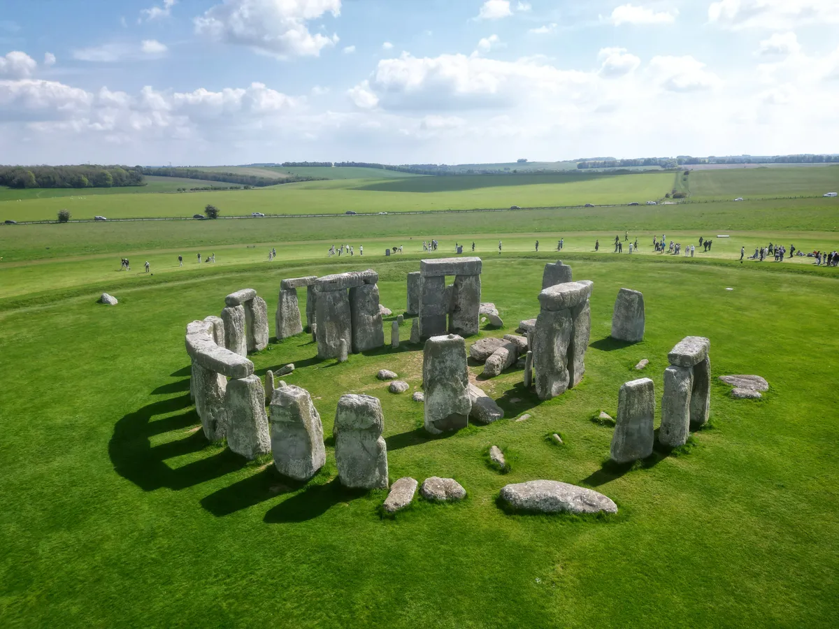 Stonehenge felülnézetből.