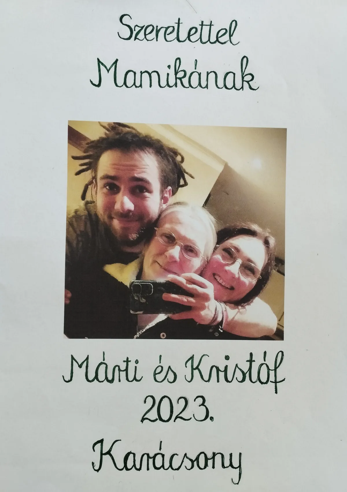 Az utolsó karácsonyi fotó "Mamikával"  