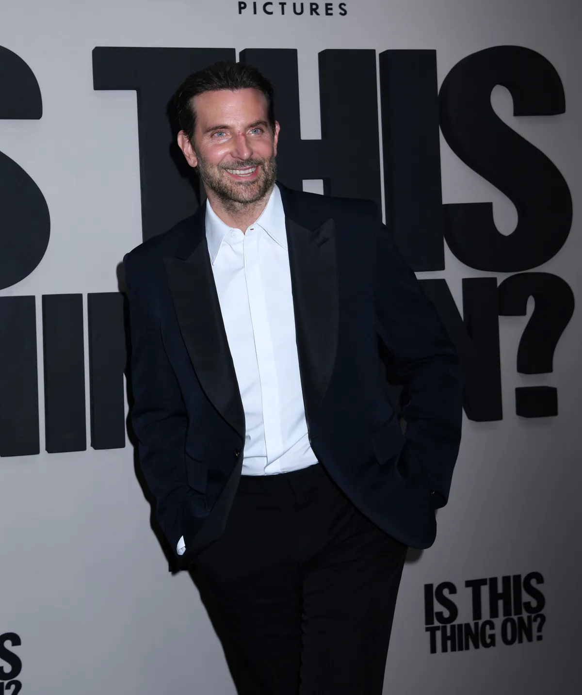 Bradley Cooper Is this thing on? című filmjének premierjén.