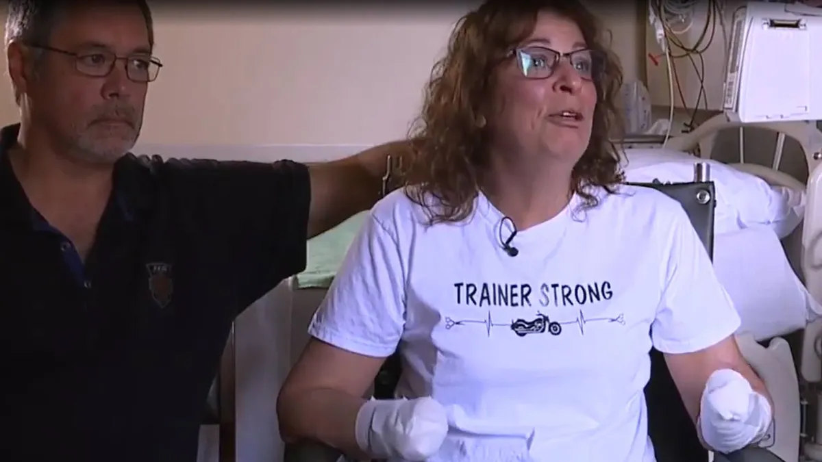 Marie Trainer mindkét kezét és lábát elvesztette a kegyetlen fertőzés miatt  