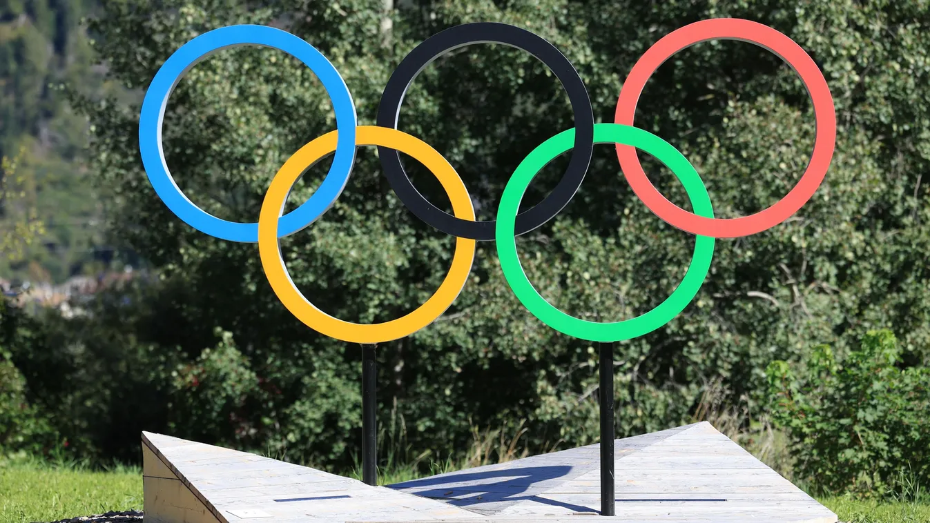 Olimpiai kvízben szereplő kép az ötkarikás sportok emblémájáról