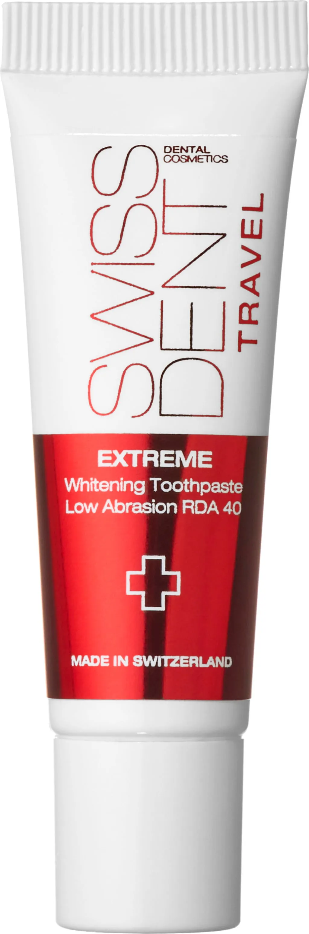 Swissdent Extreme intenzív fehérítő hatású fogrém.