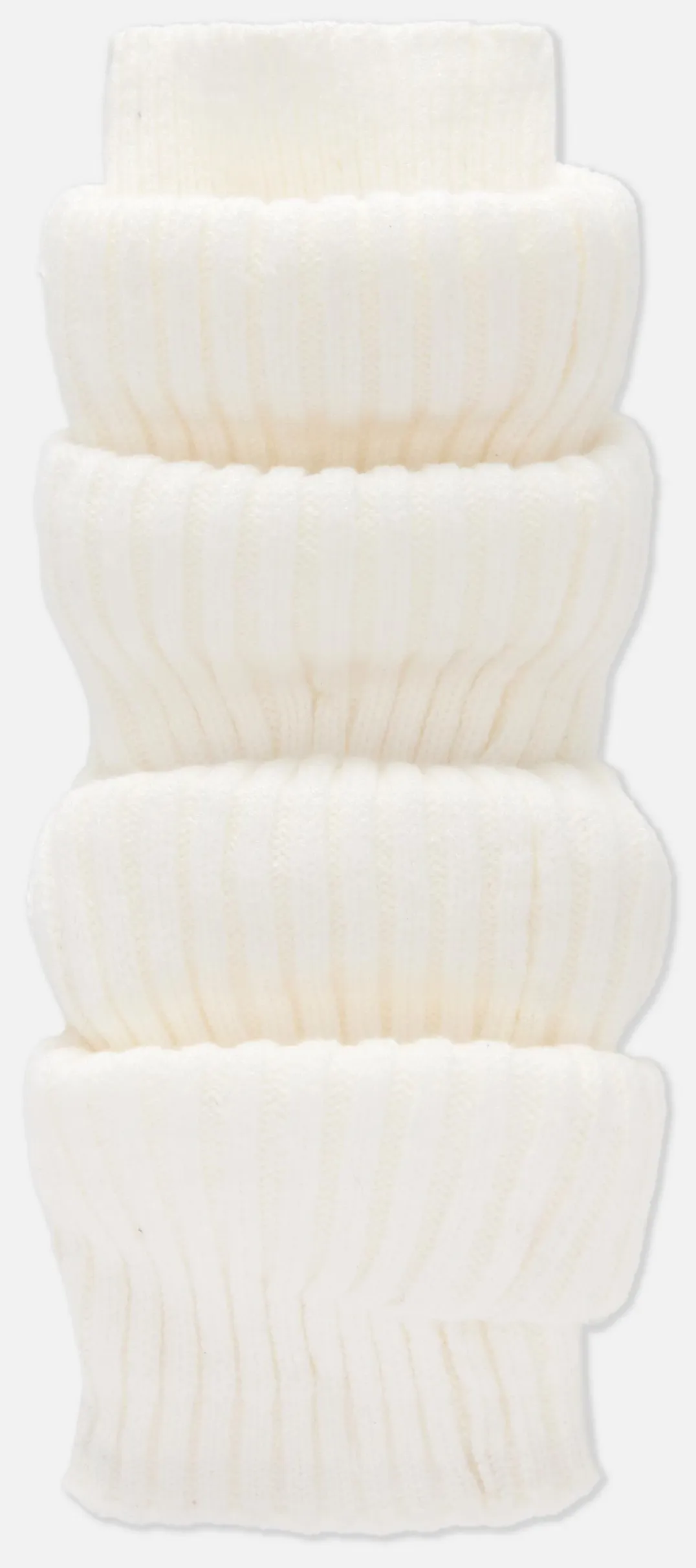 Cloud Dancer: fehér kötött lábszárvédő.