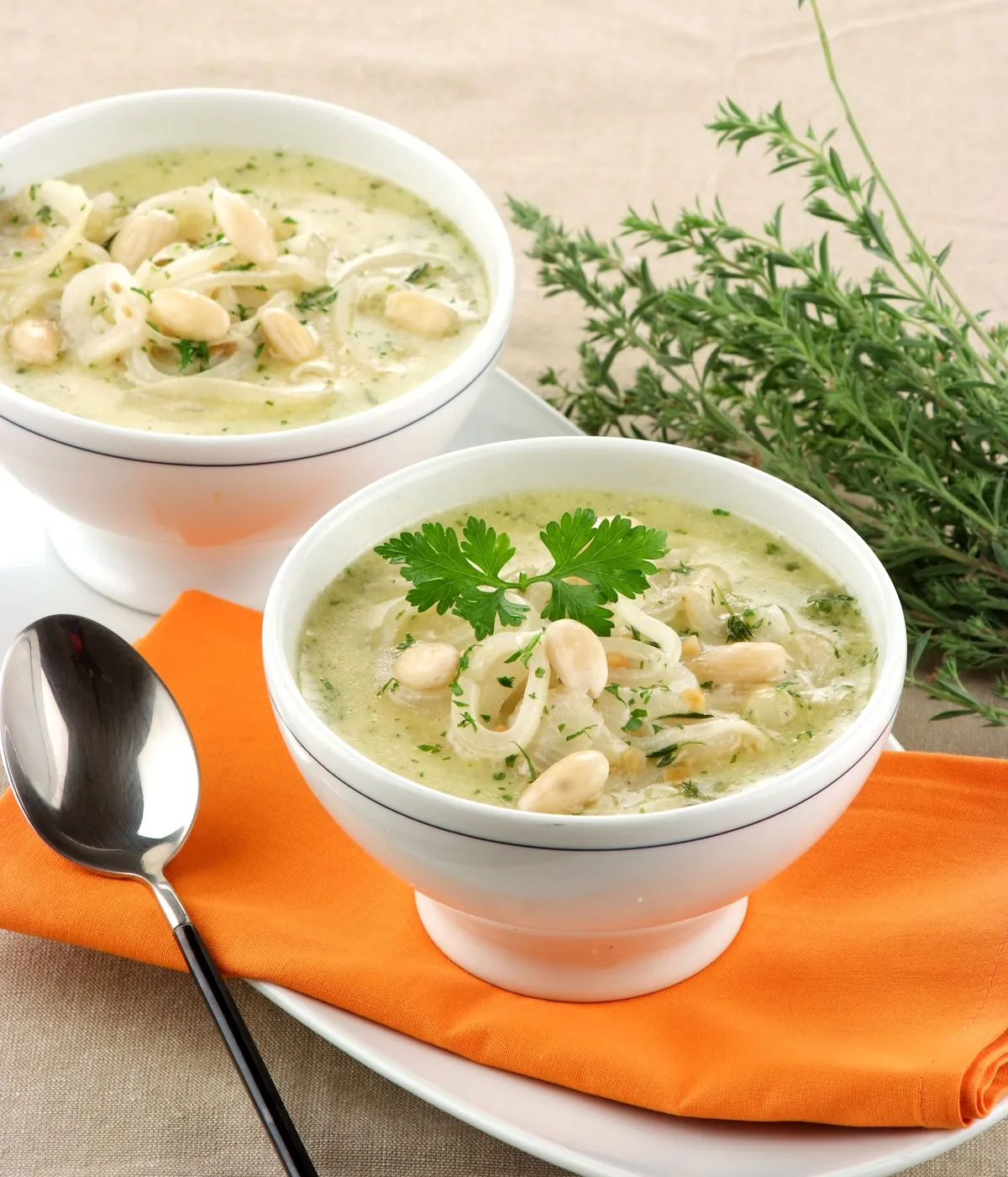 egy tányér leves, laktózmentes receptek egyike.