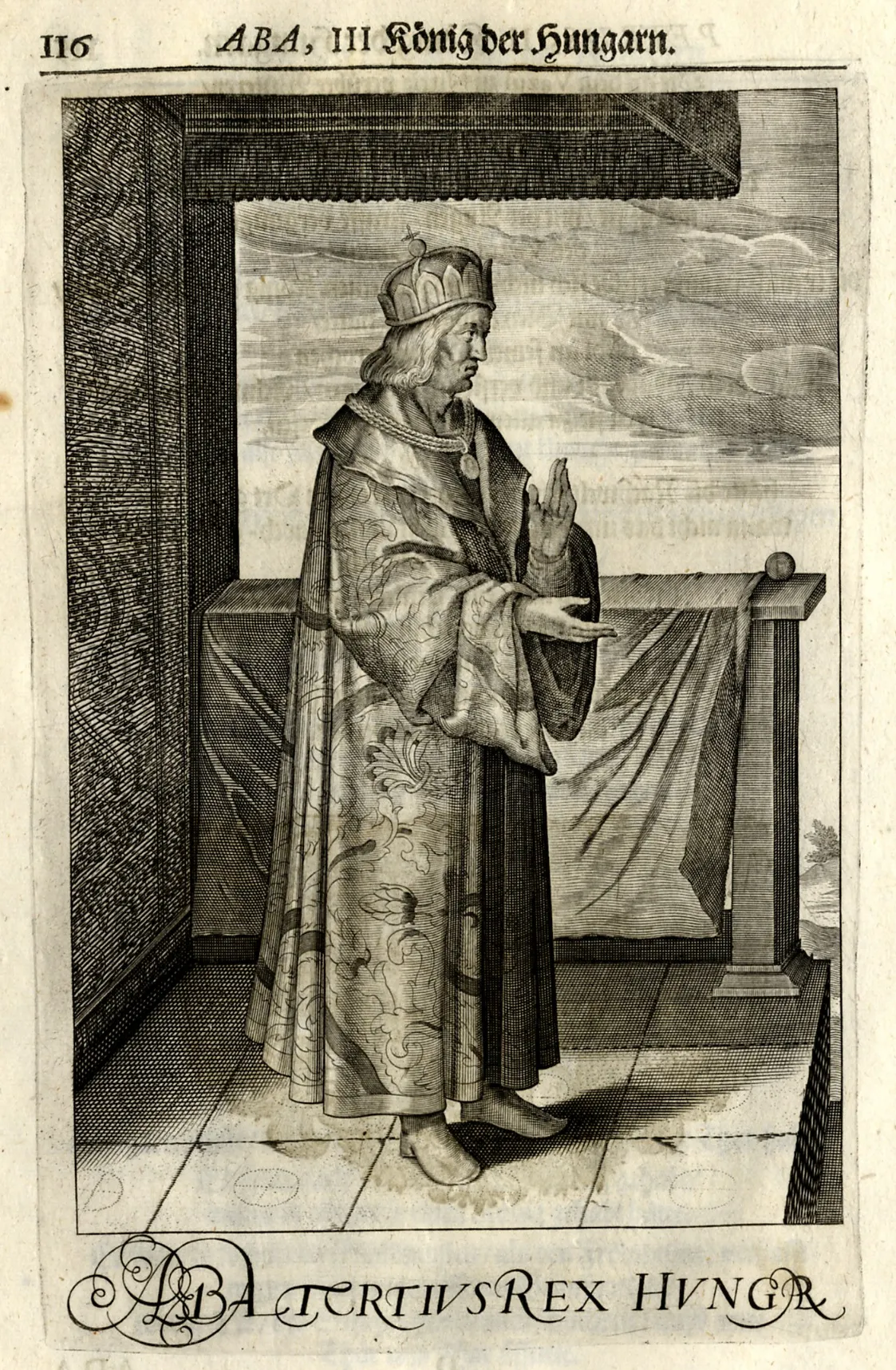 Aba Sámuel XVII. századi ábrázolása.