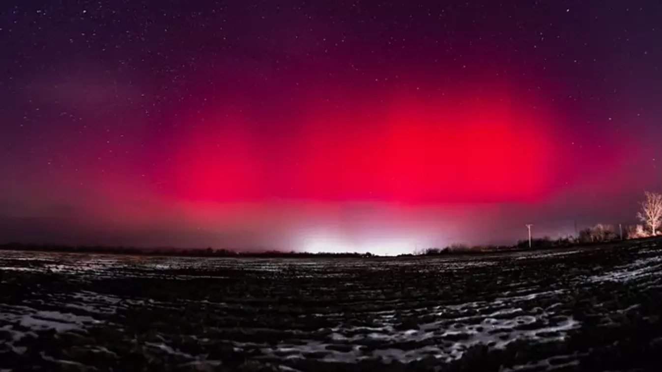 Lélegzetelállító égi jelenség: talán soha nem volt ilyen káprázatos sarki fény hazánkban - Galéria