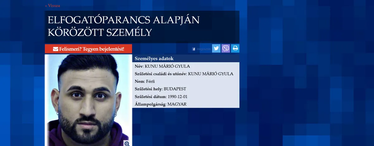 Kunu Márió számára lassan csak beérik egy kis pihi a rácsok mögött 