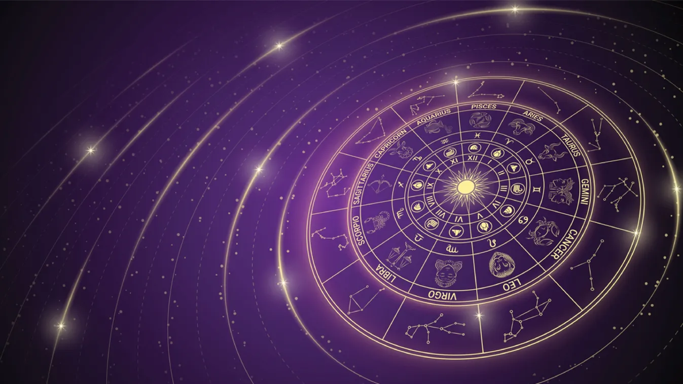 Horoszkóp, ami mutatja a csillagjegyeket.