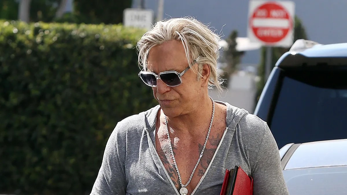 Mickey Rourke out and about in Beverly Hills, CA