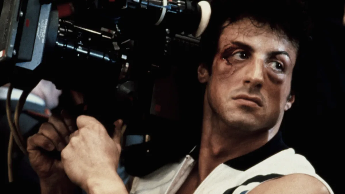 Sylvester Stallone a Rocky forgatásán