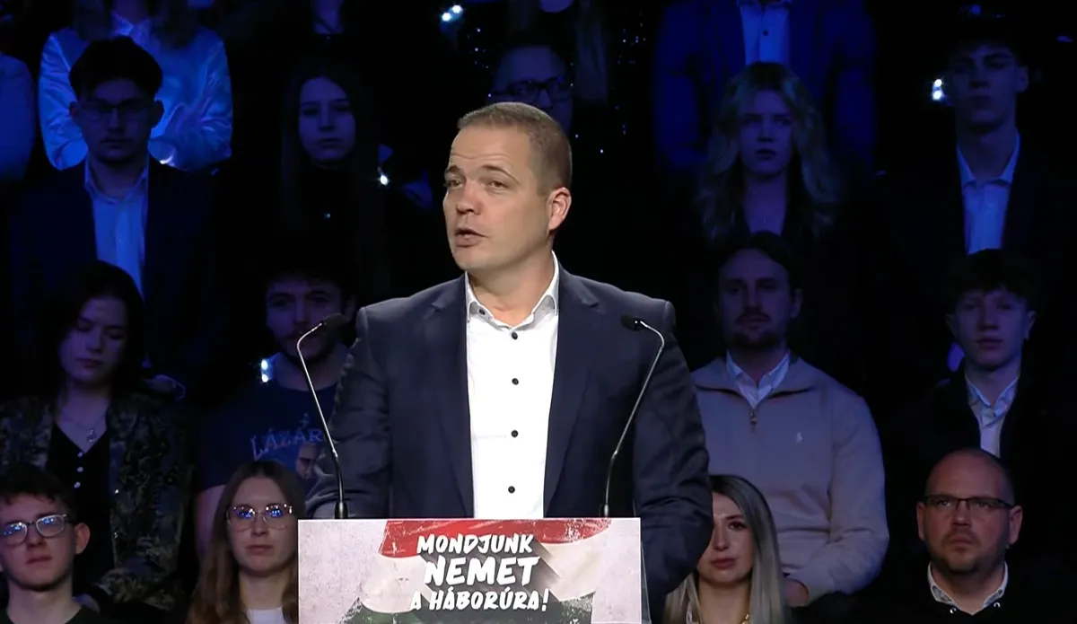 Witzman Mihály a kaposvári Háborúellenes Gyűlésen 