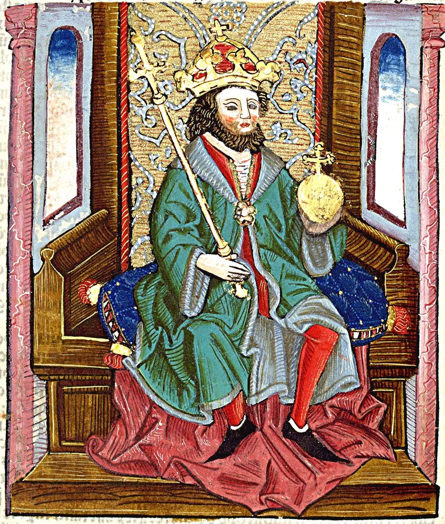 Aba Sámuel portréja a Thuróczy Krónikából.