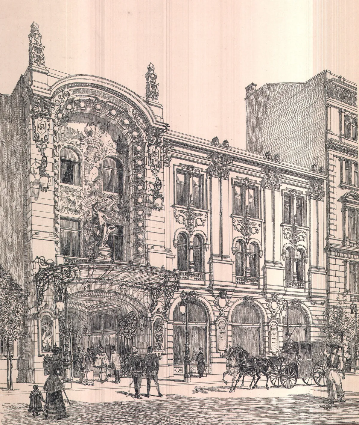 A Somossy Orfeum, a későbbi Moulin Rouge épülete.