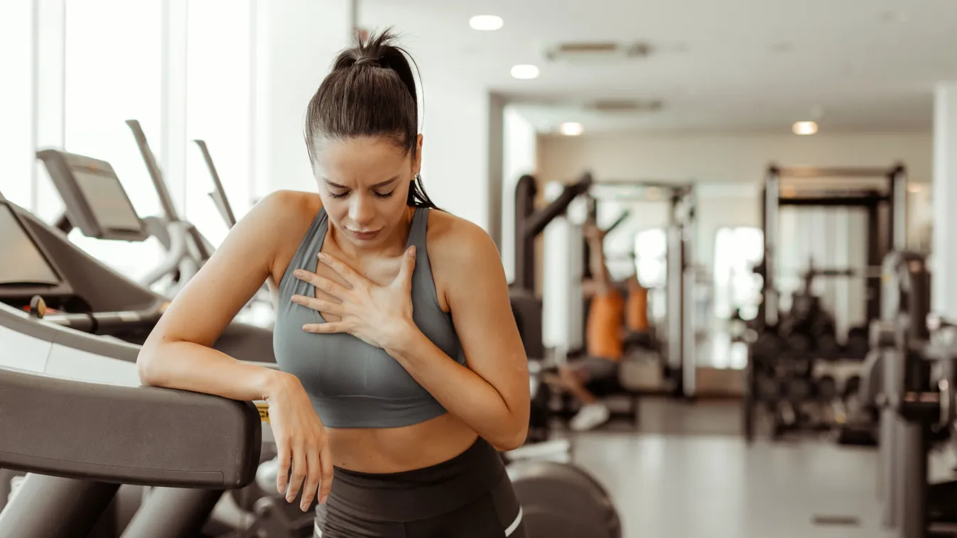 Egy nő rosszul lett a teremben, mert elment betegen edzeni.