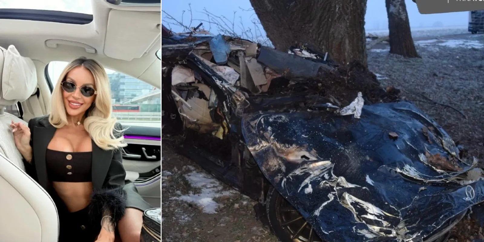 Ezzel a bérelt autóval szenvedett balesetet Jákli Mónika