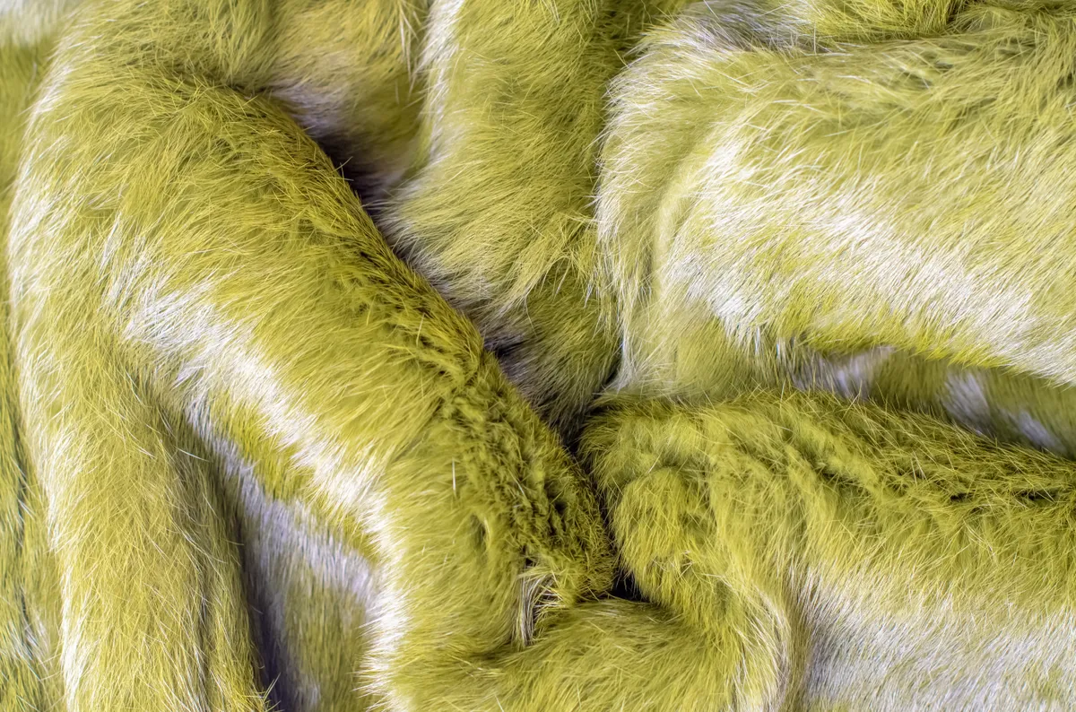 A sárgászöld lesz a legtrendibb 2026-os ruhaszín, mint ez a bunda.