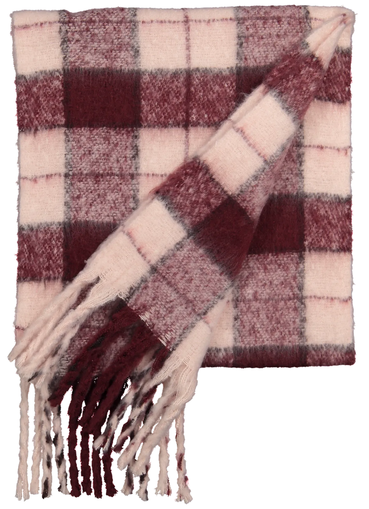 Téli kiegészítő: kockás sál.