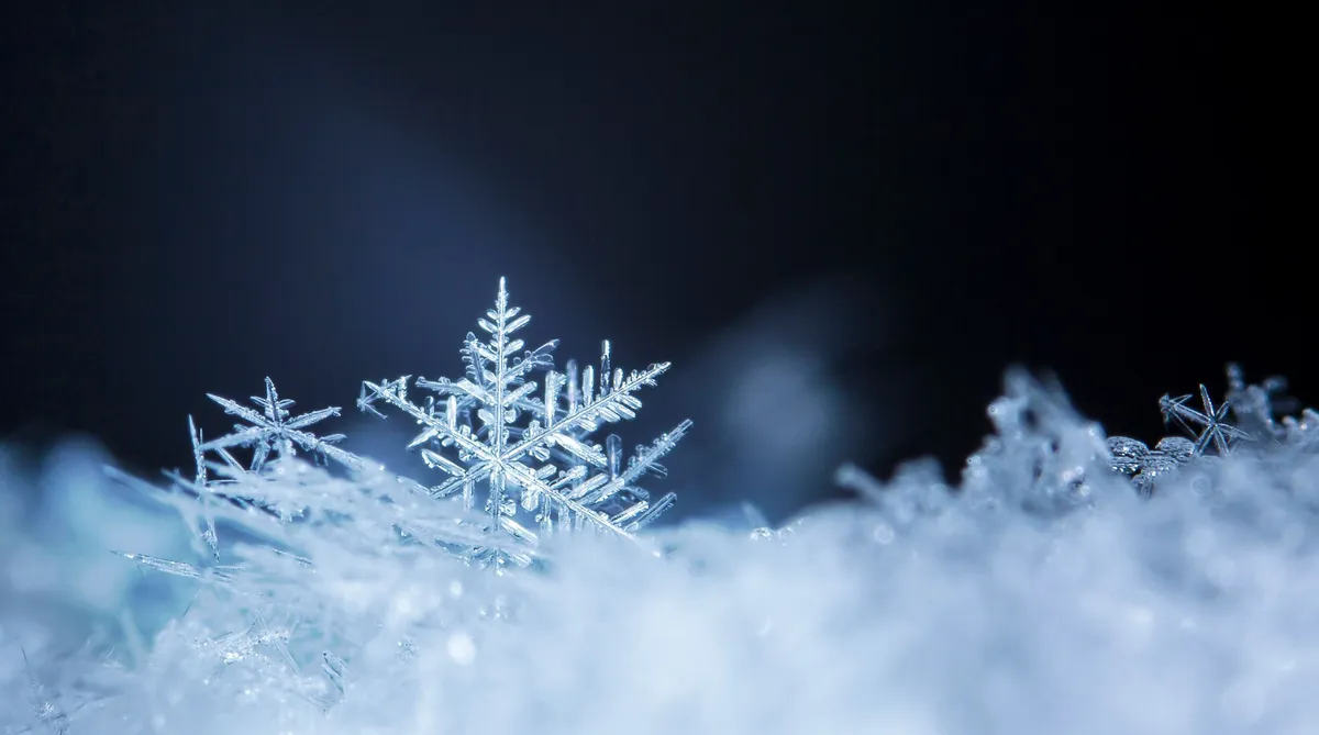 Hókristály közelről