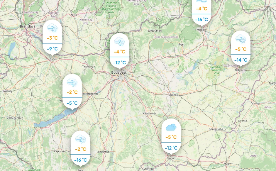 Hideg időjárás és havazás: ez vár ránk vasárnap