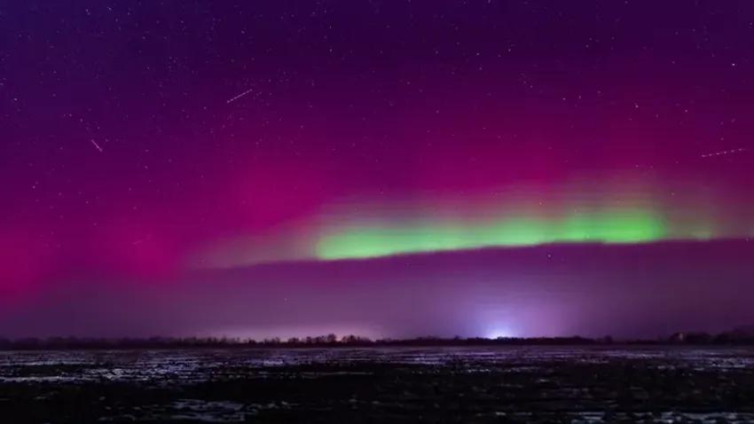 Káprázatos sarki fény ragyogott az ország felett