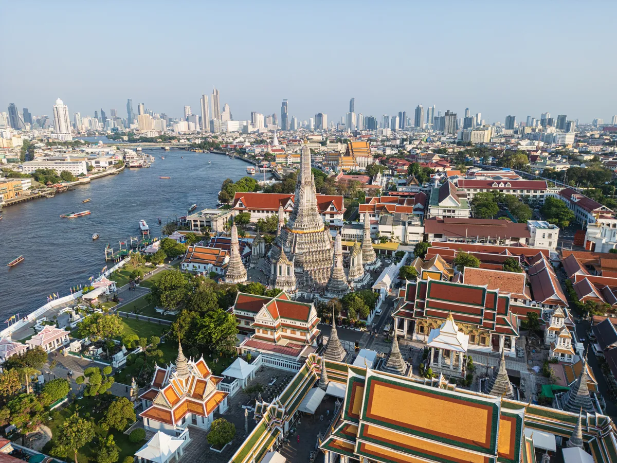 Bangkok látképe. 