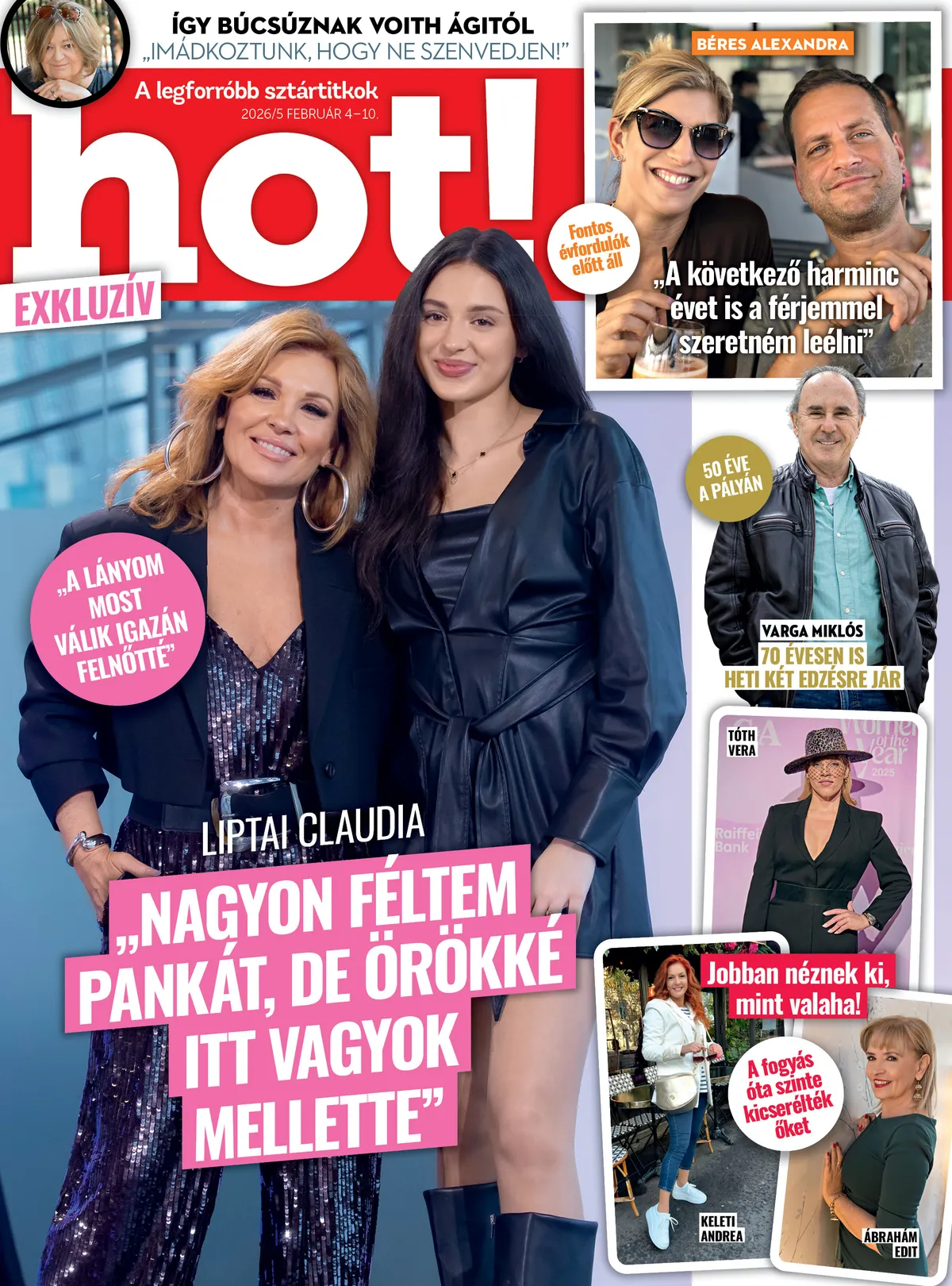 Hot magazin hétfői feltöltés
Címlap
Voith Ági, Liptai Claudia és lánya, Béres Alexíndra, Varga Miklós, Tóth vera, Keleti Andrea, Ábrahám Edit, Király Linda
TILOS HASZNÁLNI 2026.02.04. ELŐTT