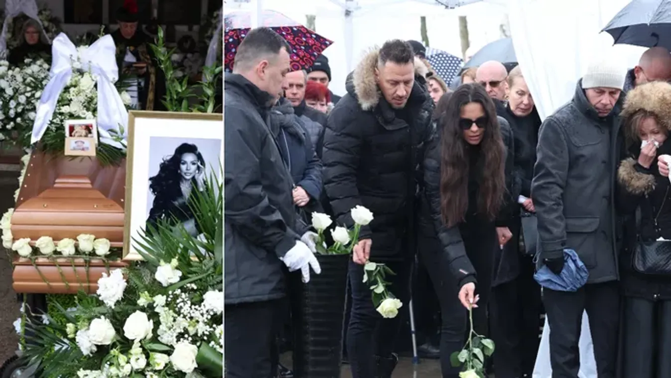 Vőlegénye sírva kísérte utolsó útjára Jákli Mónikát: Vastag Csaba felesége is a könnyeivel küzdött – galéria