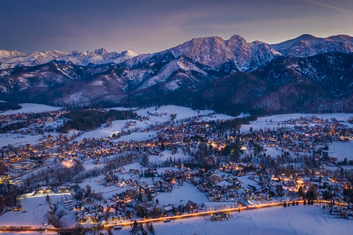 Zakopane látképe este