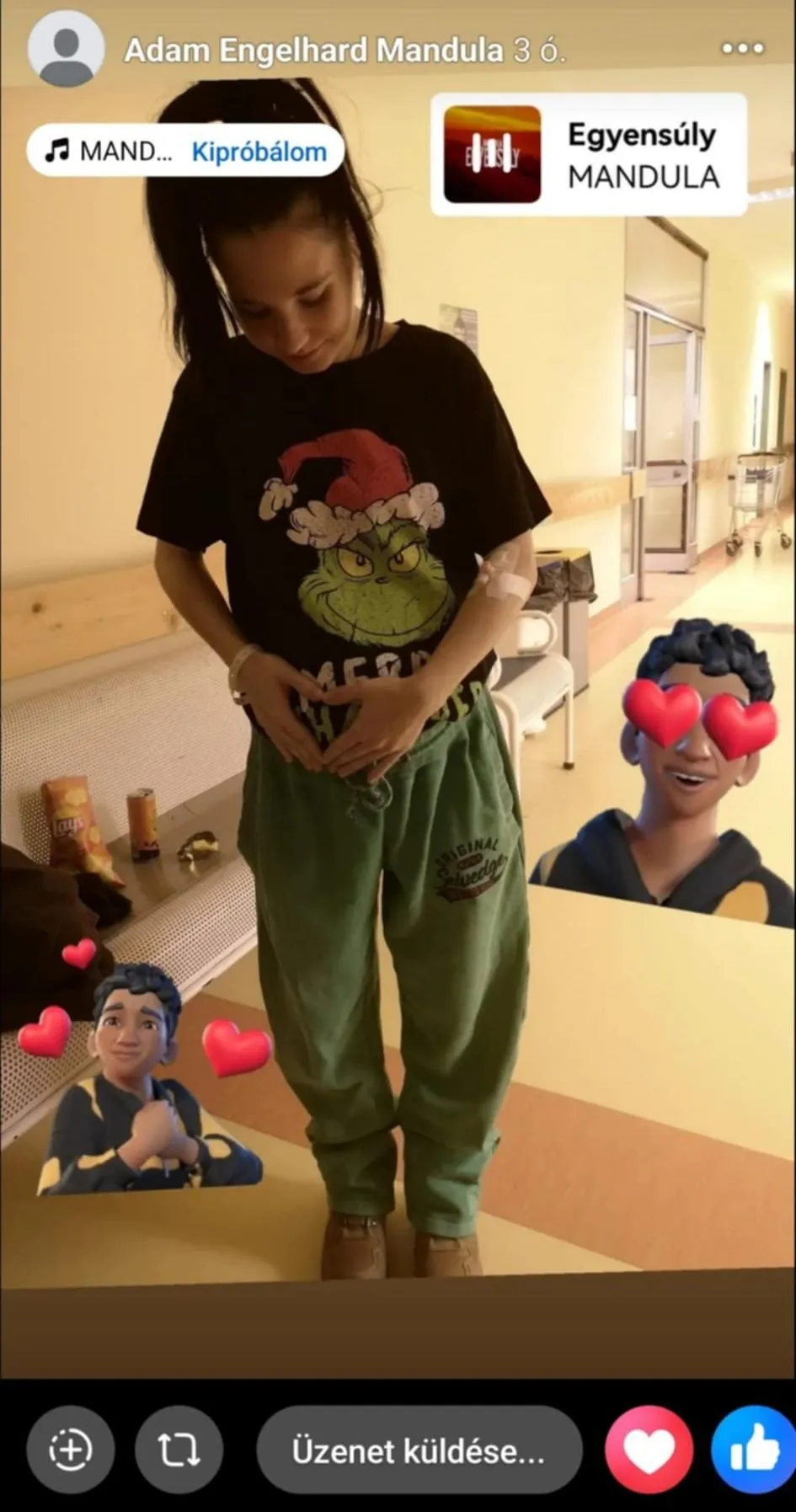 Mandula Ádám párja 4 és fél hónapos teres. 