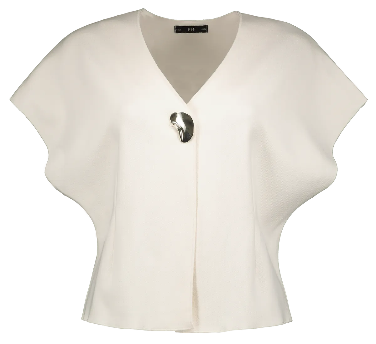 Cloud Dancer: fehér fodros ujjú felső.