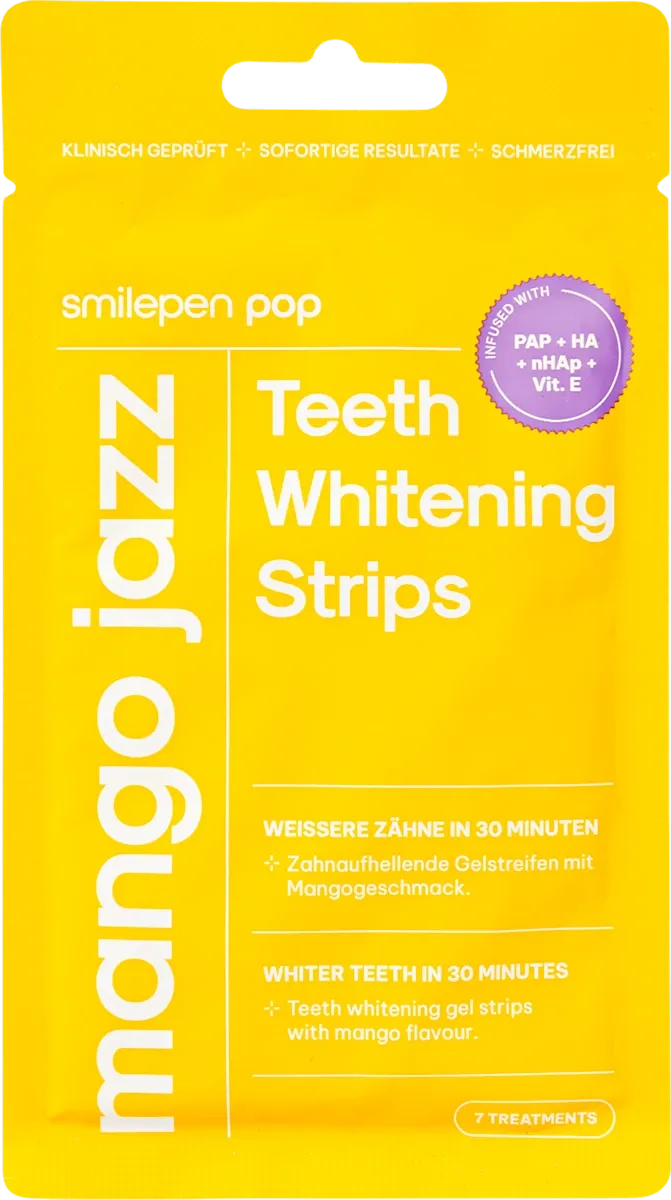 Fogfehérítő csík mangó ízesítéssel.