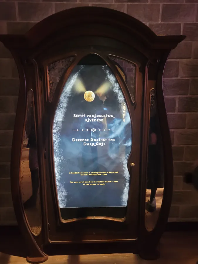 Harry Potter kiállítás interaktív játéka. 