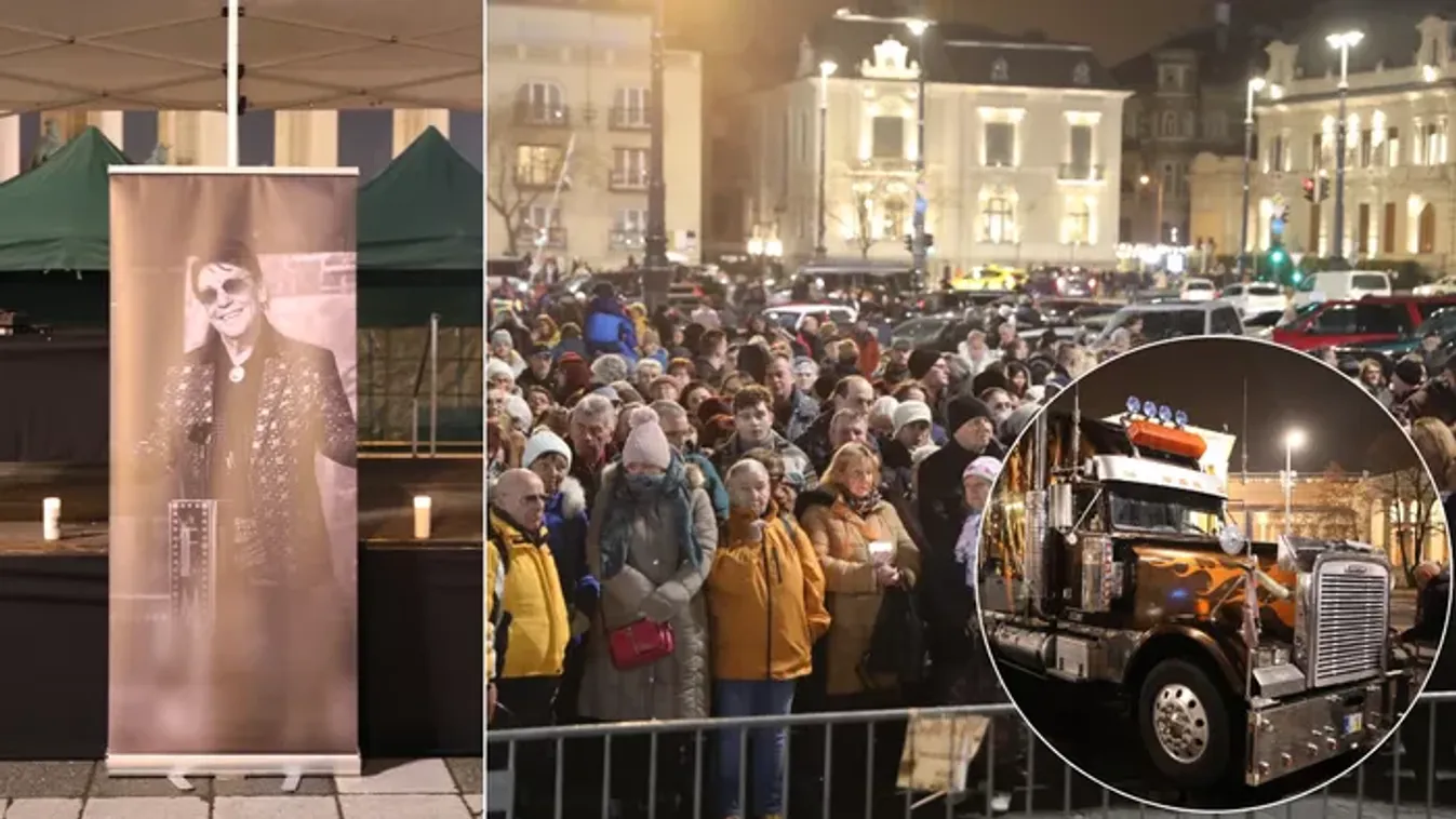 Gyertyák fénye világítja be a Hősök terét, így emlékeznek a rock and roll királyára, Fenyő Miklósra