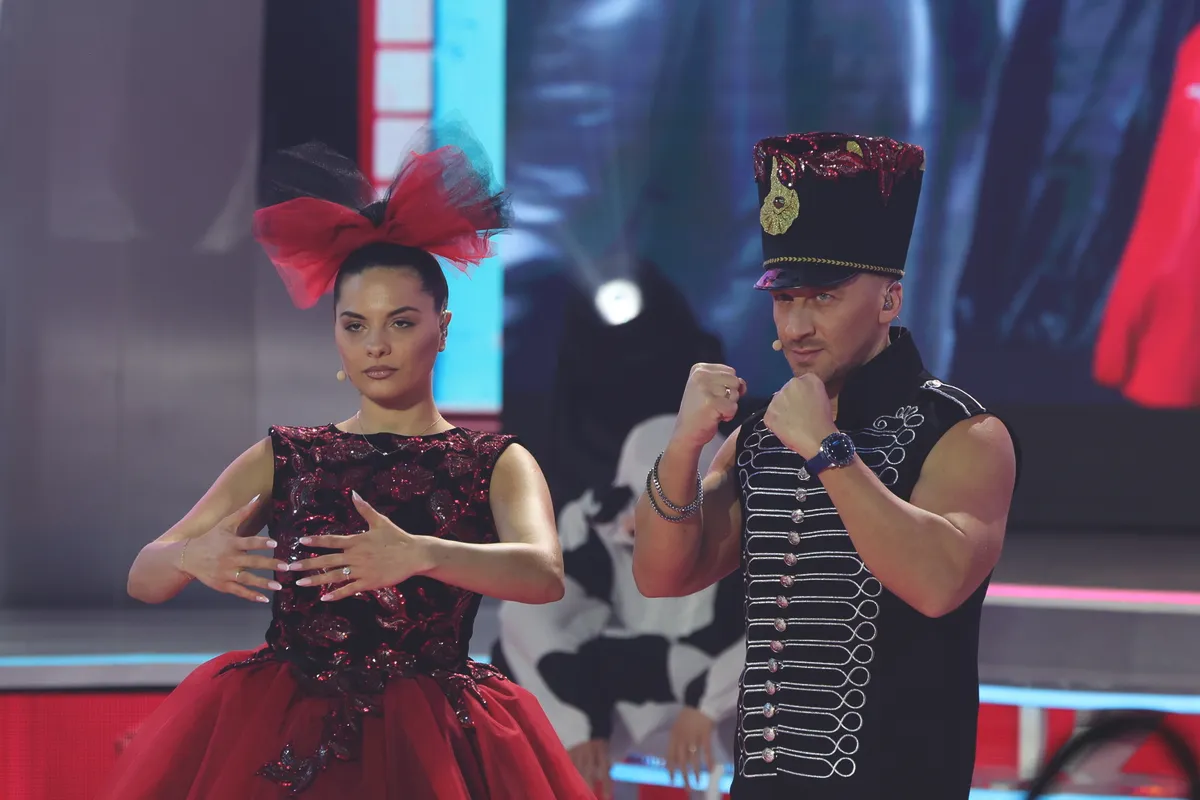 Domján Evelin és férje, Vastag Csaba A Nagy Duett színpadán