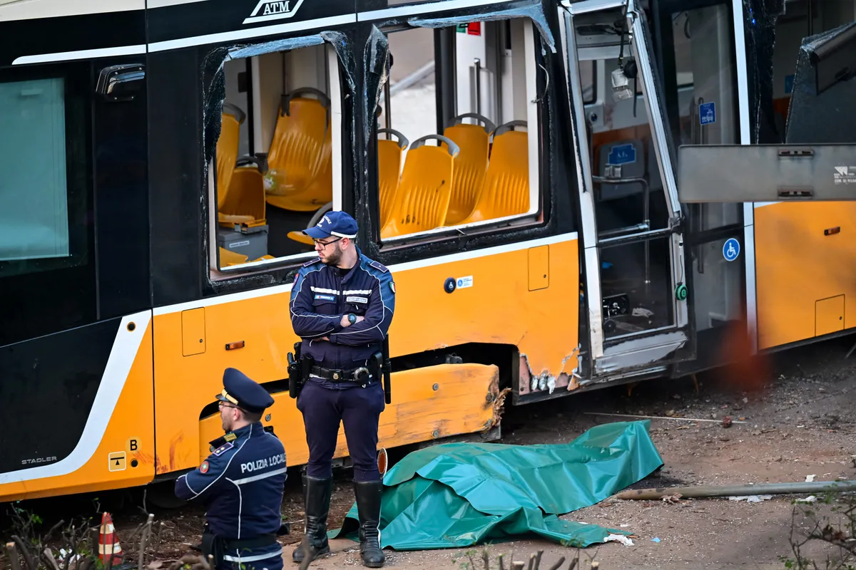 Milánó, villamosbaleset, AFP, 2026. február 27