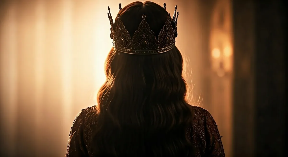 Egy királynő áll háttal a személyiségtesztben.