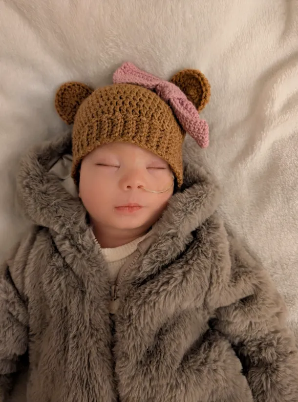 A kicsi Hallie egy ritka betegségben szenved, emiatt sajnos csak rövid ideig élhet