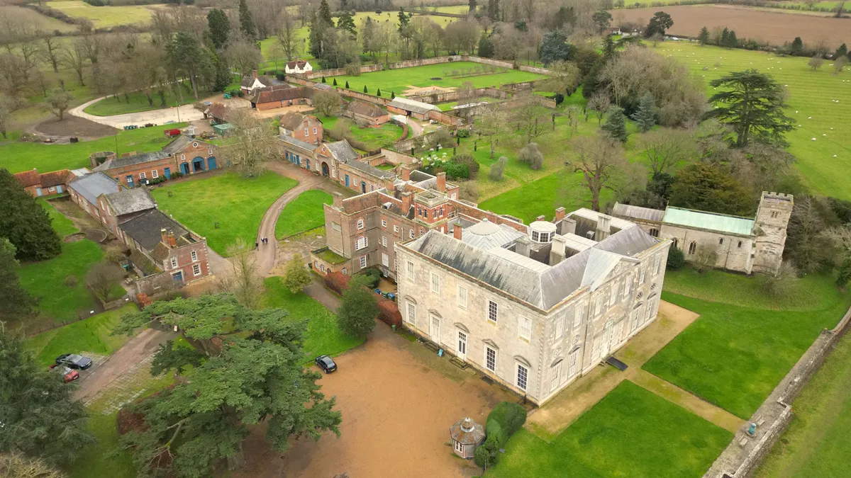 An,Aerial,View,Of,The,Historic,Claydon,House,In,The
