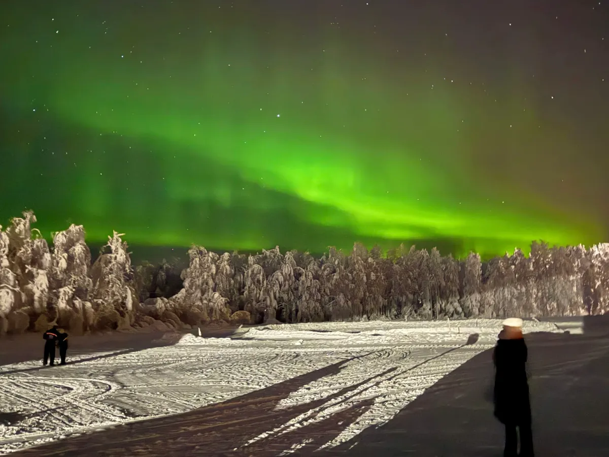Az Aurora Borealis, vagyis az északi fény Lappföldön.