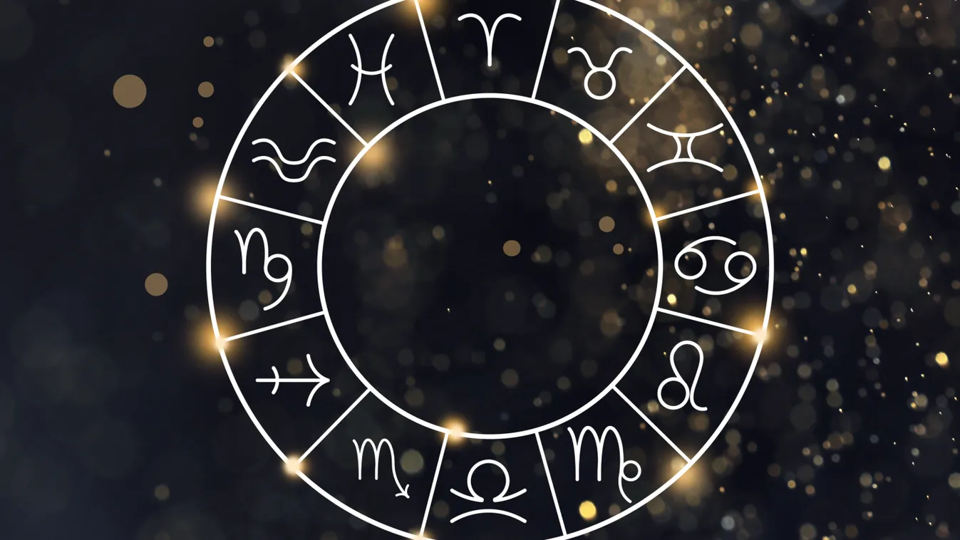 A horoszkópban használt zodiákus kör a csillagjegyekkel.