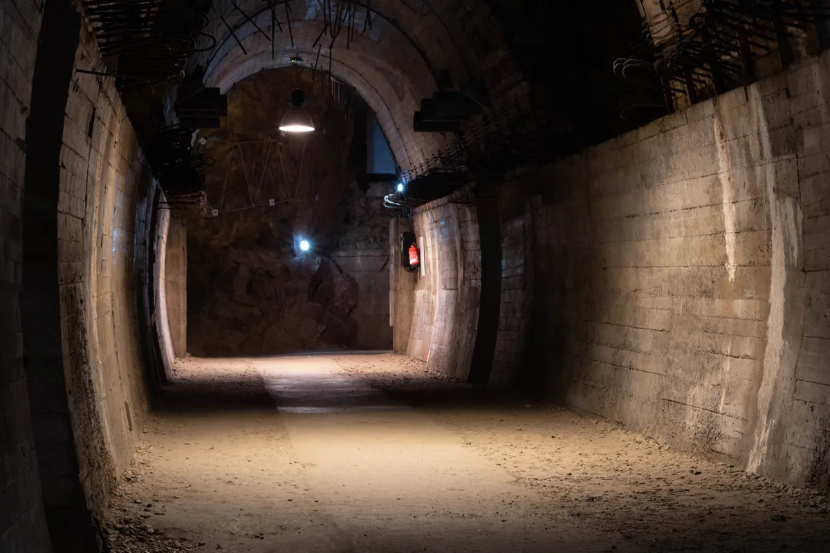 A Książ vára alatti alagútrendszer, amit a nácik építtettek ki. 