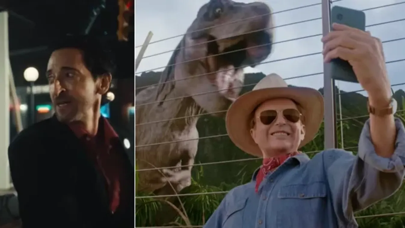 Adrien Brody összeomlott, a Jurassic Park sztárjai egymásra találtak a Super Bowl félidejében: Íme, a legjobb reklámok
