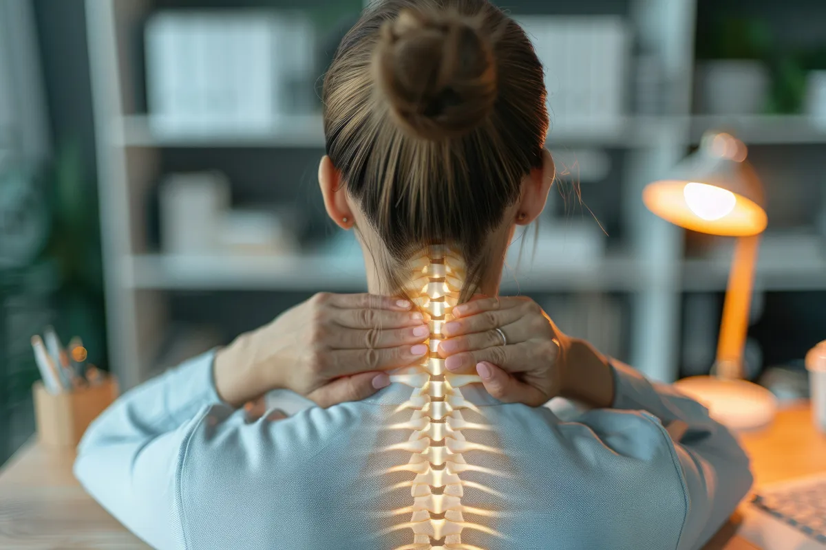 Neck pain, ache hurt red, health medical massage illness shoulder, disease physical problem care hand stressed.