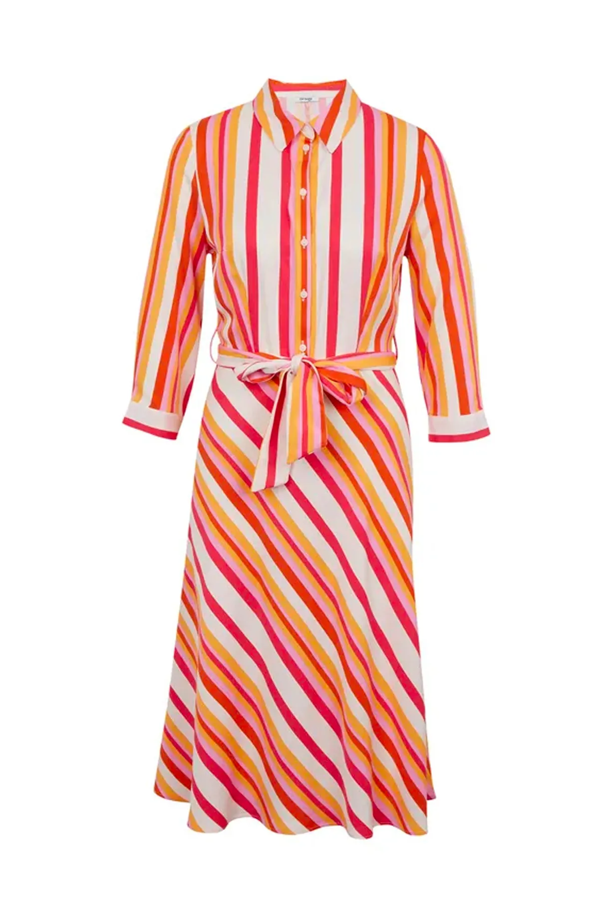 ORSAY Piros-narancssárga női csíkos ingruha