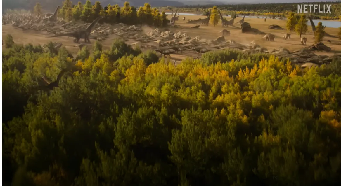 Fotó a Dinoszauruszok című dokumentumfilmből.