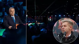 Orbán Viktor: A bankok, a multik és Brüsszel nagykoalíciója. Ez a Tisza