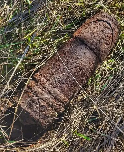 A Dunakeszin talált bomba.