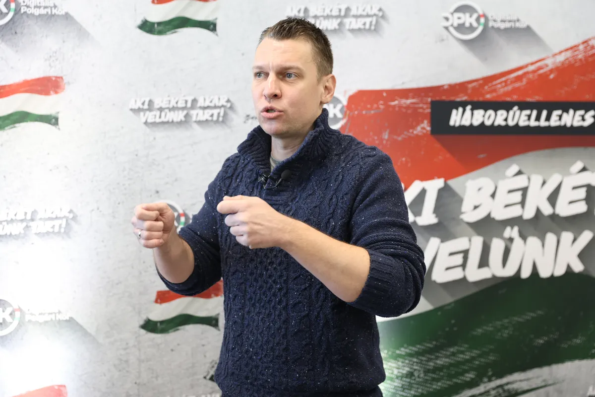 Háború ellenes Gyűlés HEGY Esztergom 2026.02.28.
Menczer Tamás