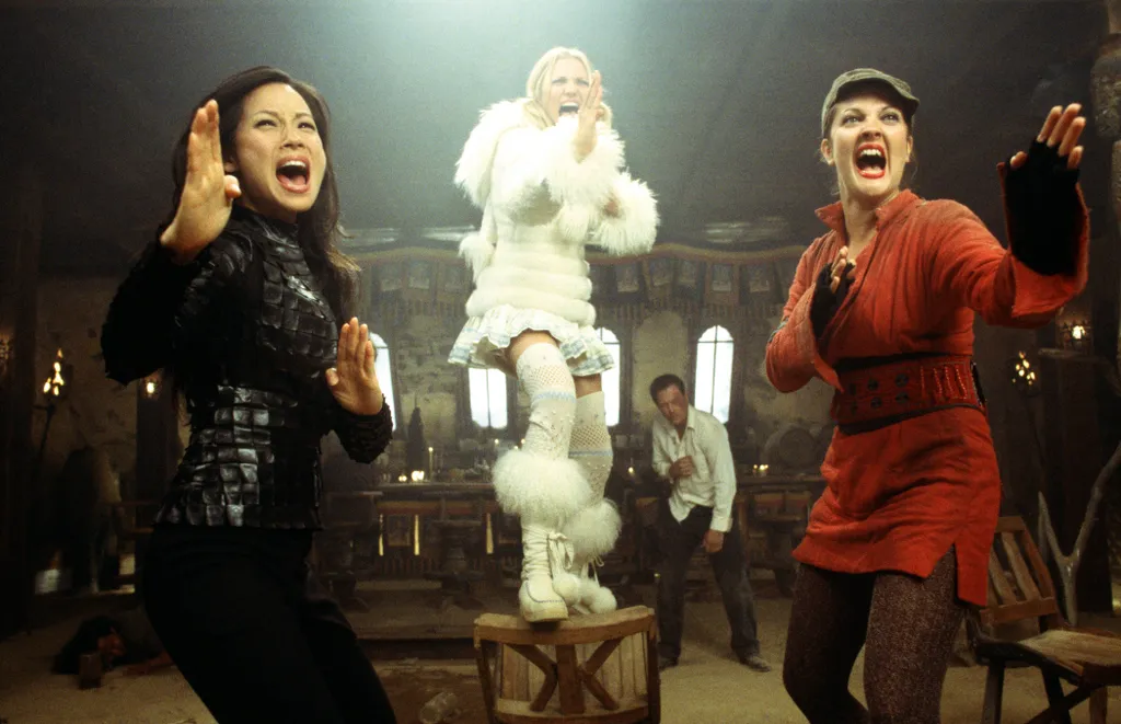 2003; Charlie's Angels: Full Throttle. Original Film Title: Charlie's Angels: Full Throttle, PICTURED: LUCY LIU, DREW BARRYMORE, CAMERON DIAZ, Composer: Ed Shearmur, Director: Joseph Mcginty, IN CAST: Cameron Diaz, Drew Barrymore, Lucy Liu, Demi Moore, Be